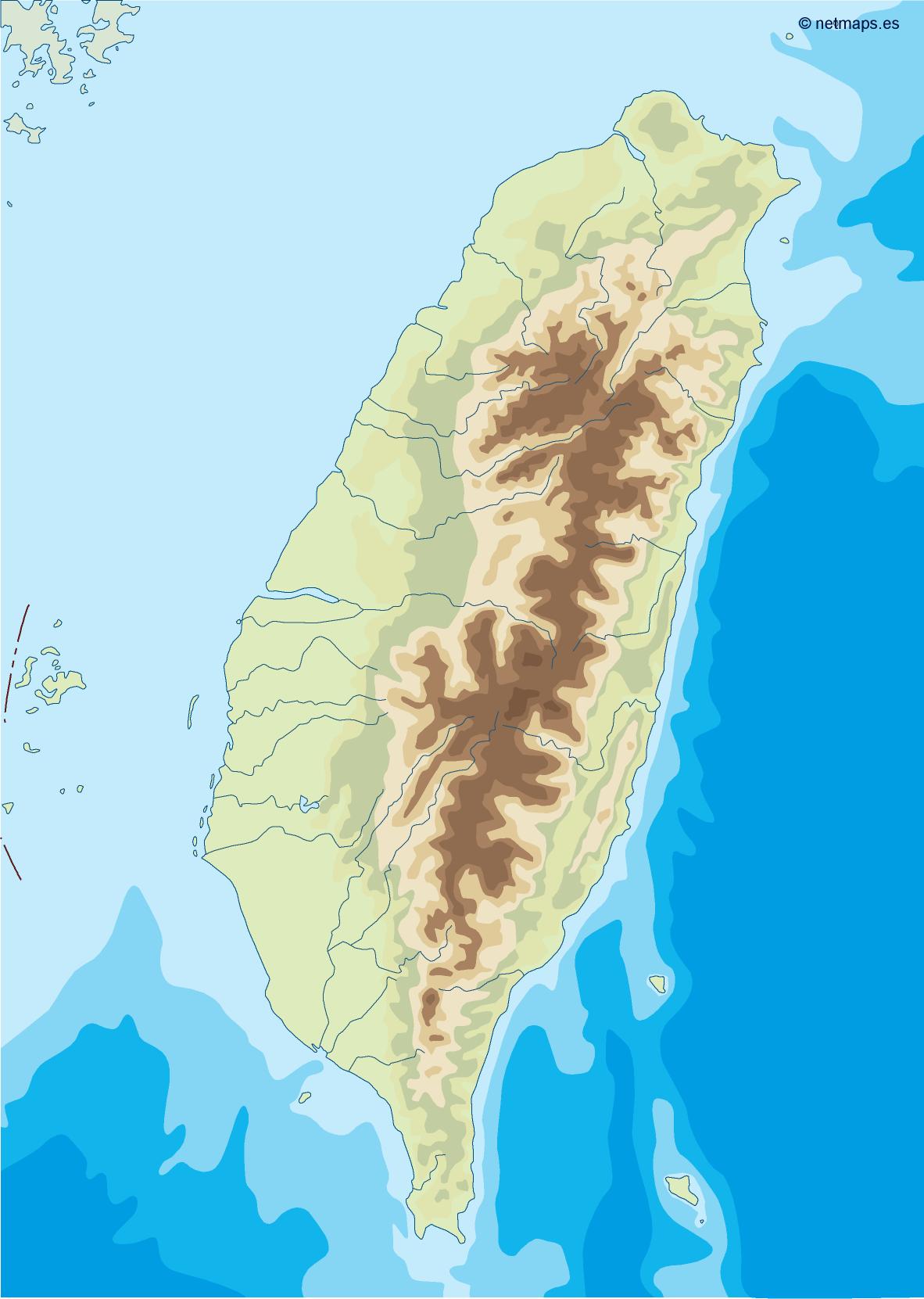 Taiwan illustrator eps map vector