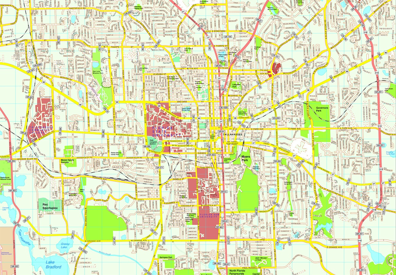 Tallahase eps map vector