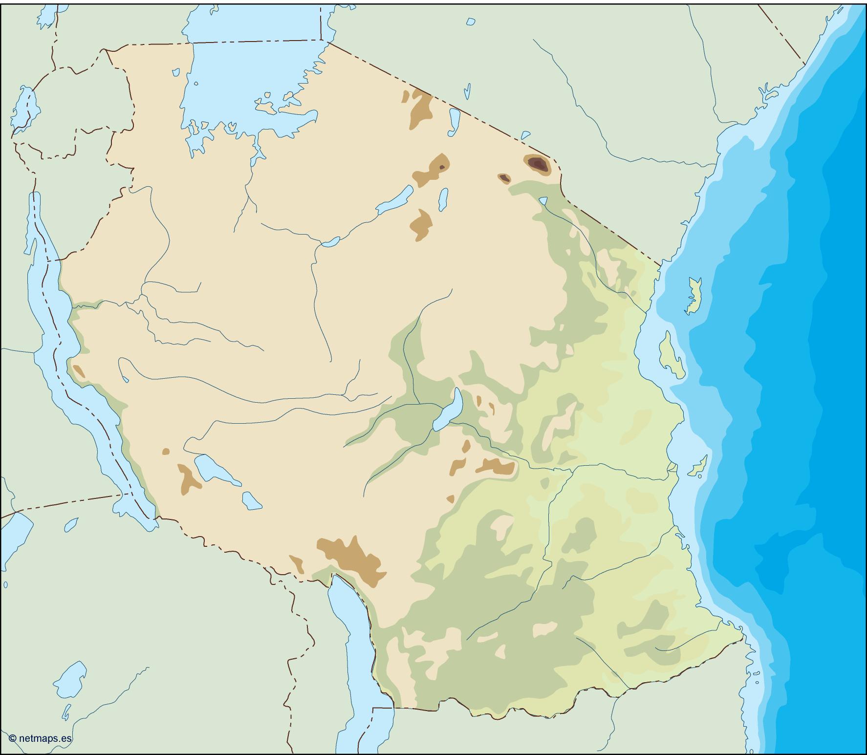 Tanzania illustrator eps map vector