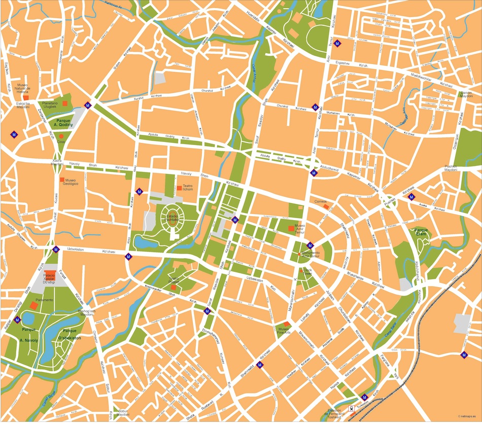 Tashkent eps illustrator vector map