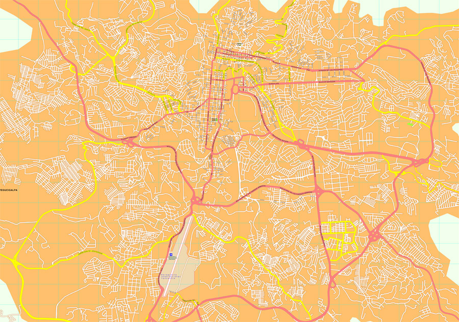 Tegucigalpa eps map vector