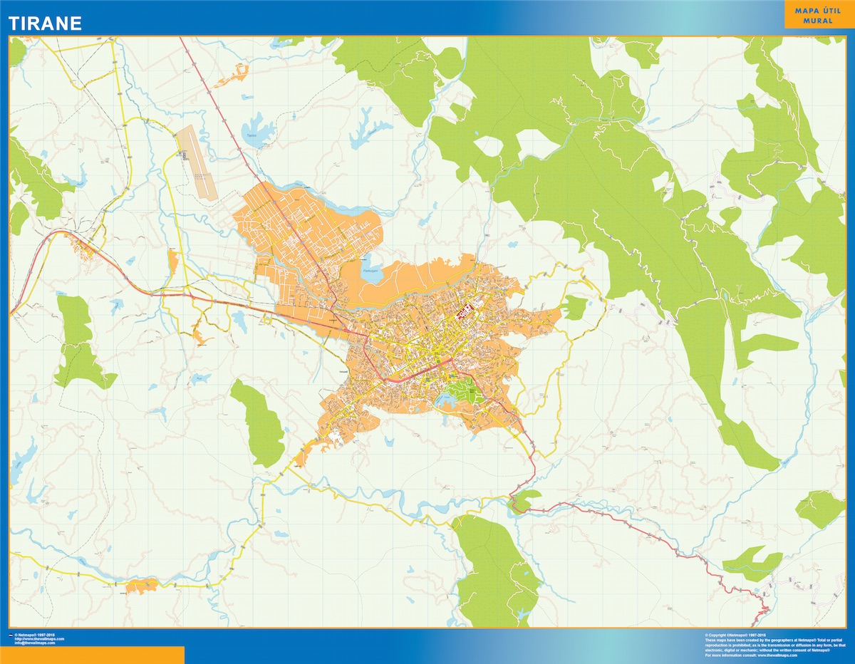 Tirane eps map vector