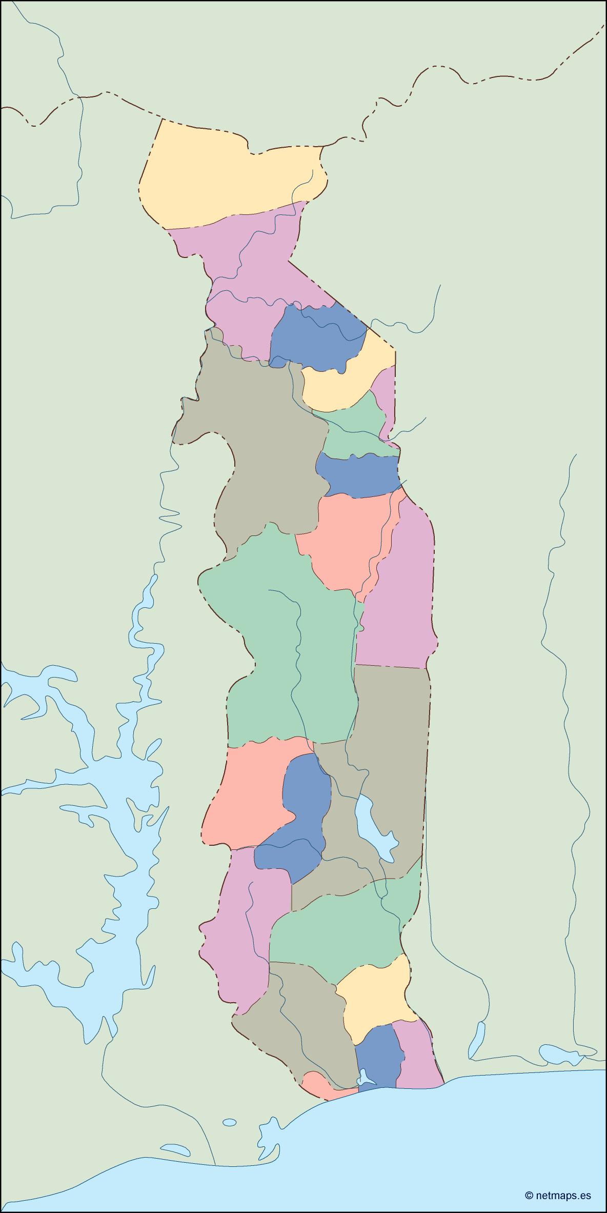 Togo blind eps map vector