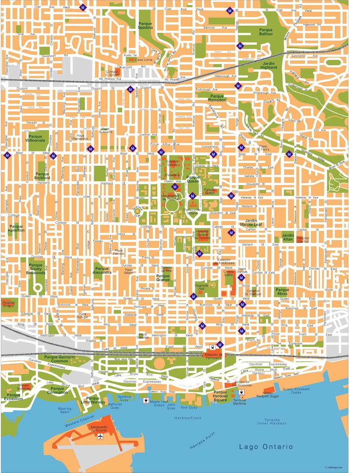 Toronto eps illustrator vector map