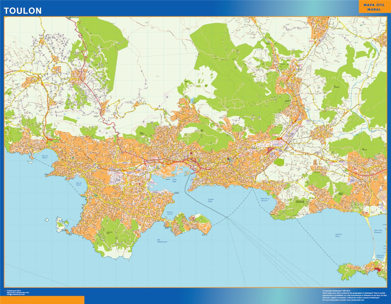 Toulon carte illustrator eps