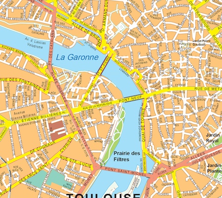 Toulouse eps map vector