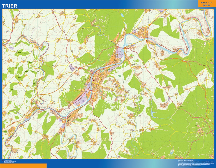 Trier karte illustrator eps