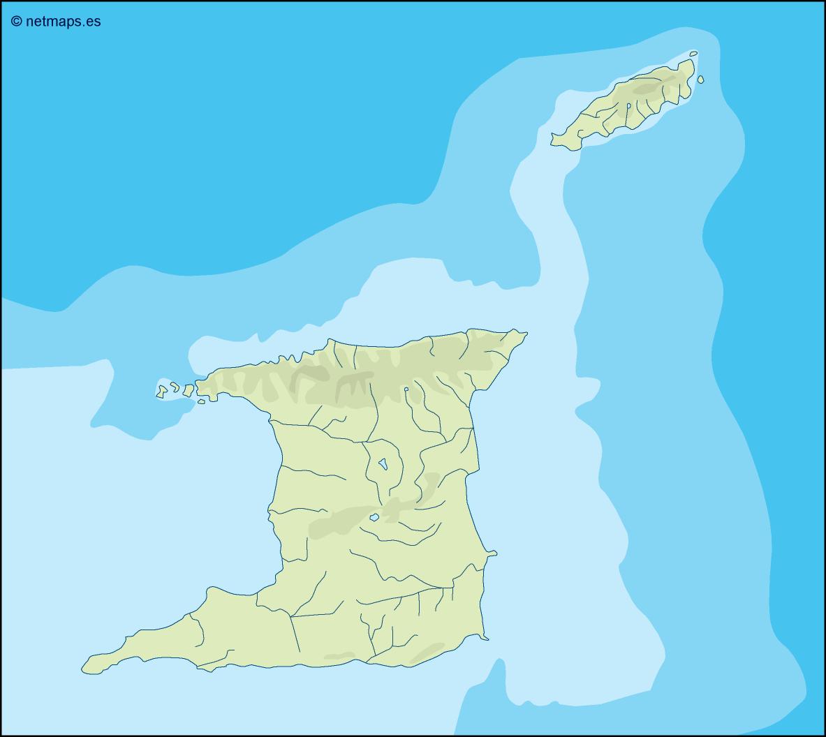 Trinidad and tobago illustrator eps map vector