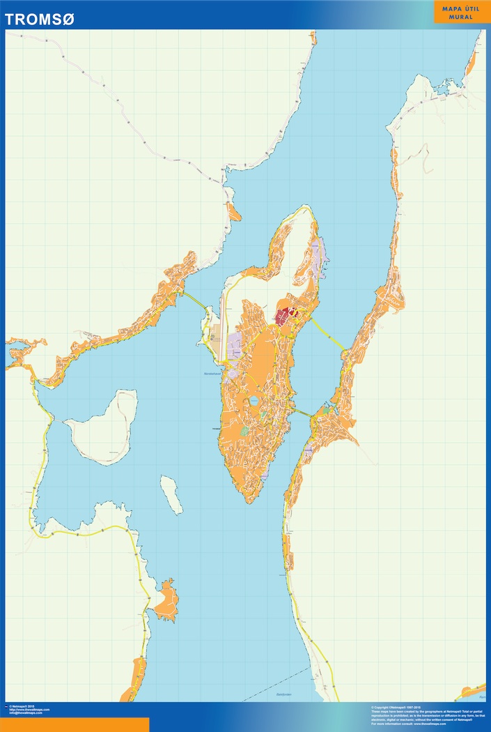 Tromso kart eps illustrator