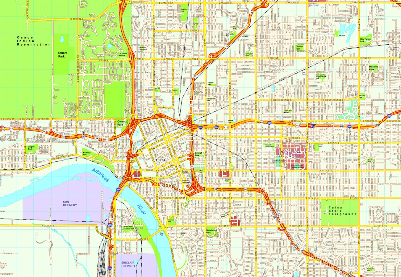 Tulsa eps map vector