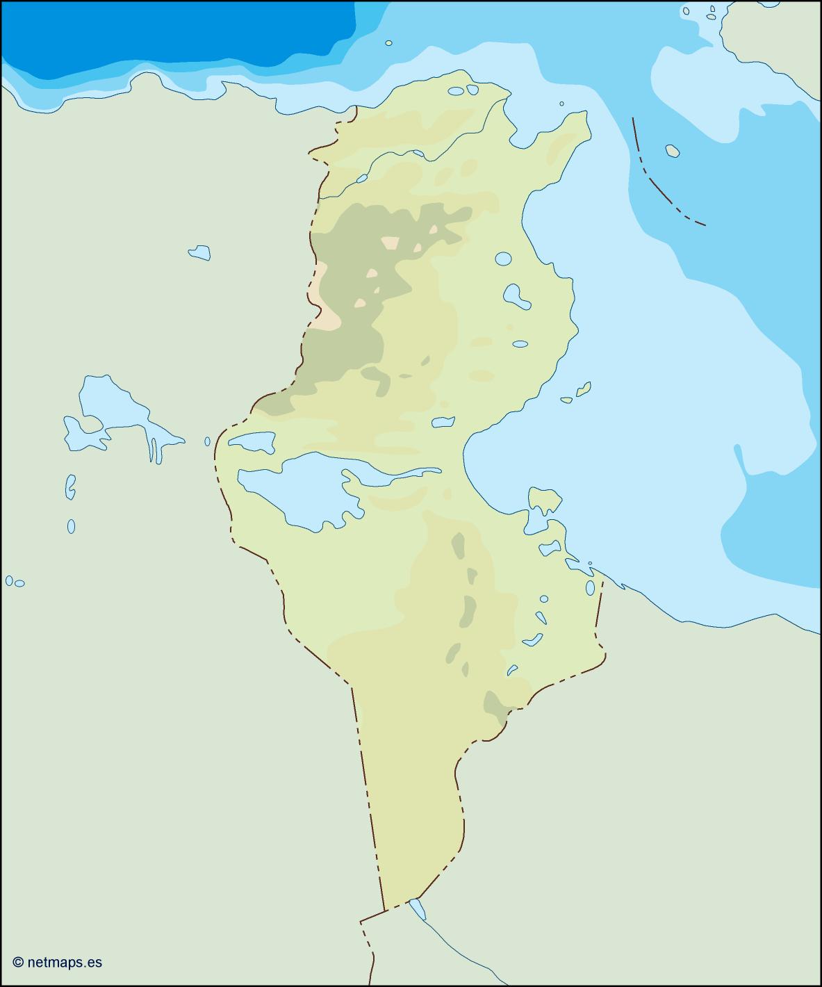 Tunisia illustrator eps map vector