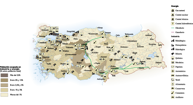 Turkey Economic eps map vector