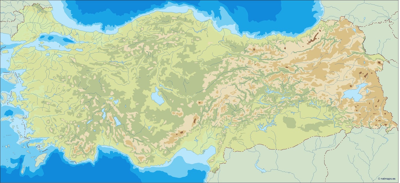 Turkey illustrator eps map vector
