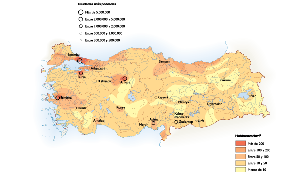 Turkey Population eps map vector
