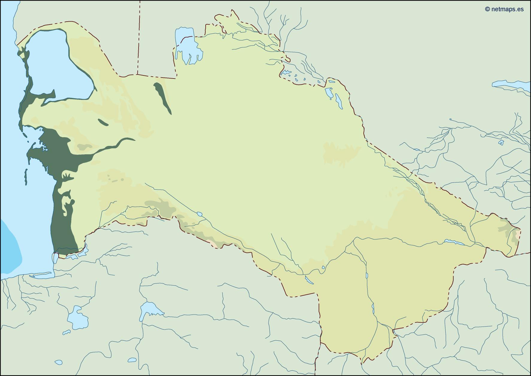 Turkmenistan illustrator eps map vector
