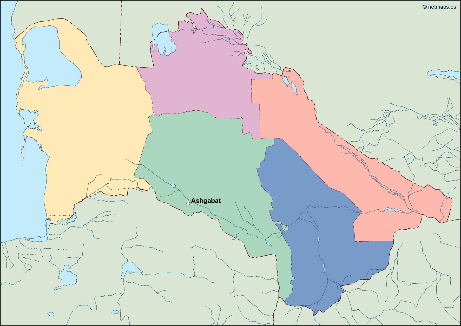 Turkmenistan eps map vector