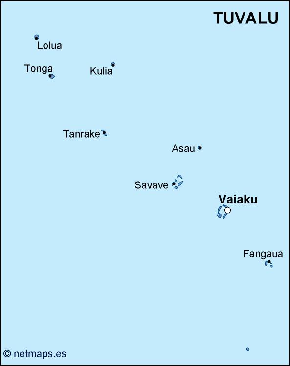 Tuvalu political eps map vector