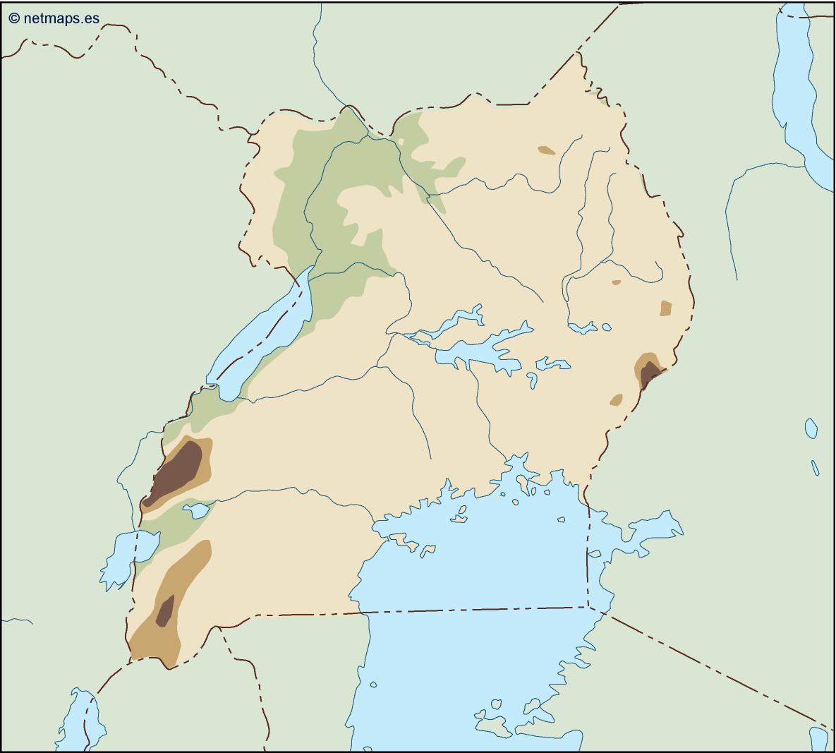 Uganda illustrator eps map vector