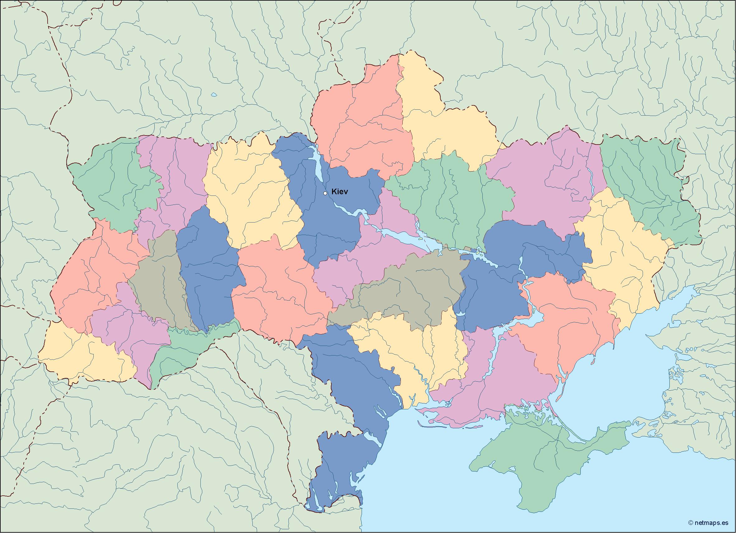 Ukraine eps map vector