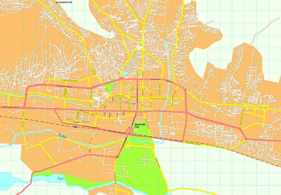Ulan Bator eps map vector
