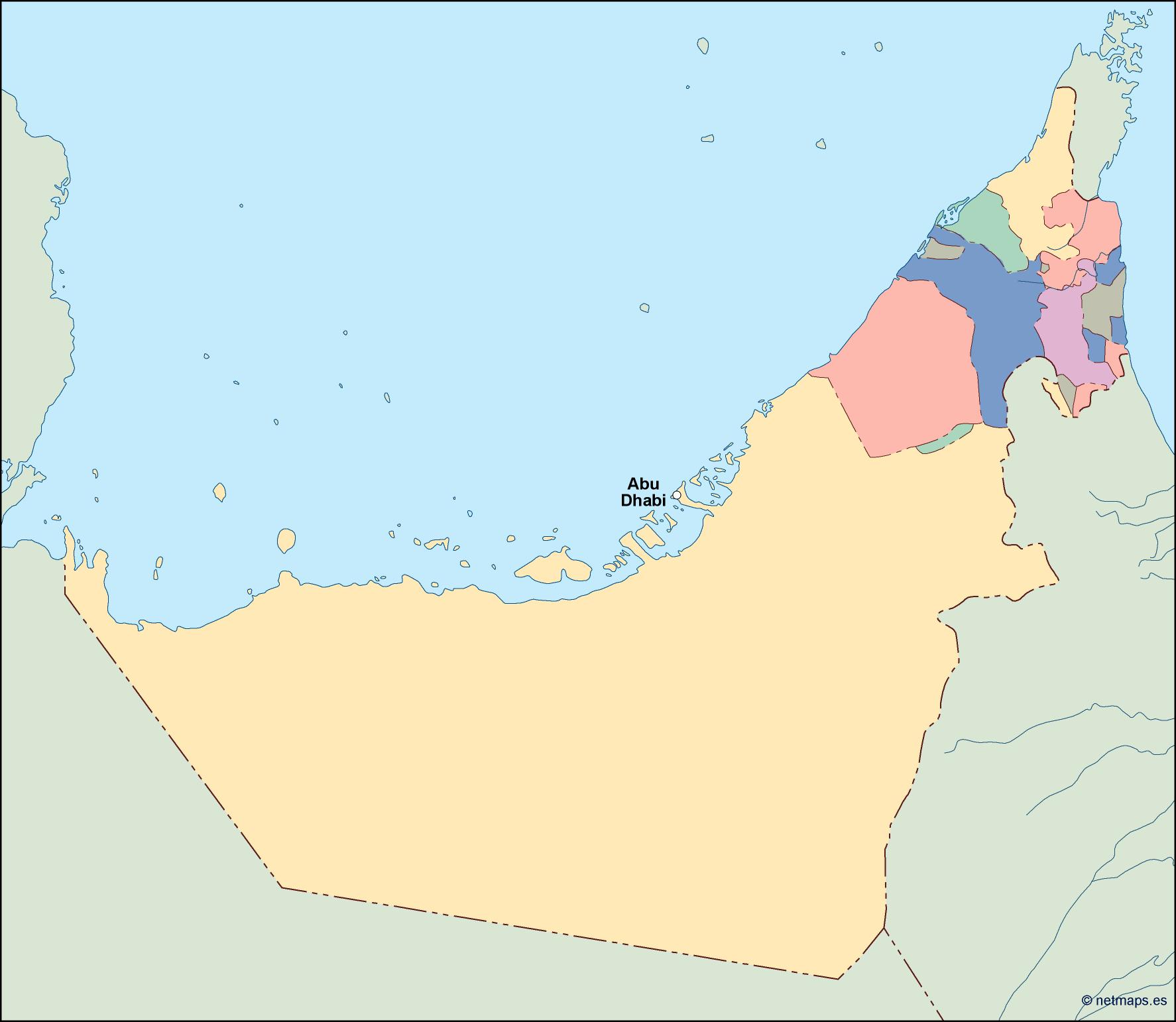 United arab emirates eps map vector