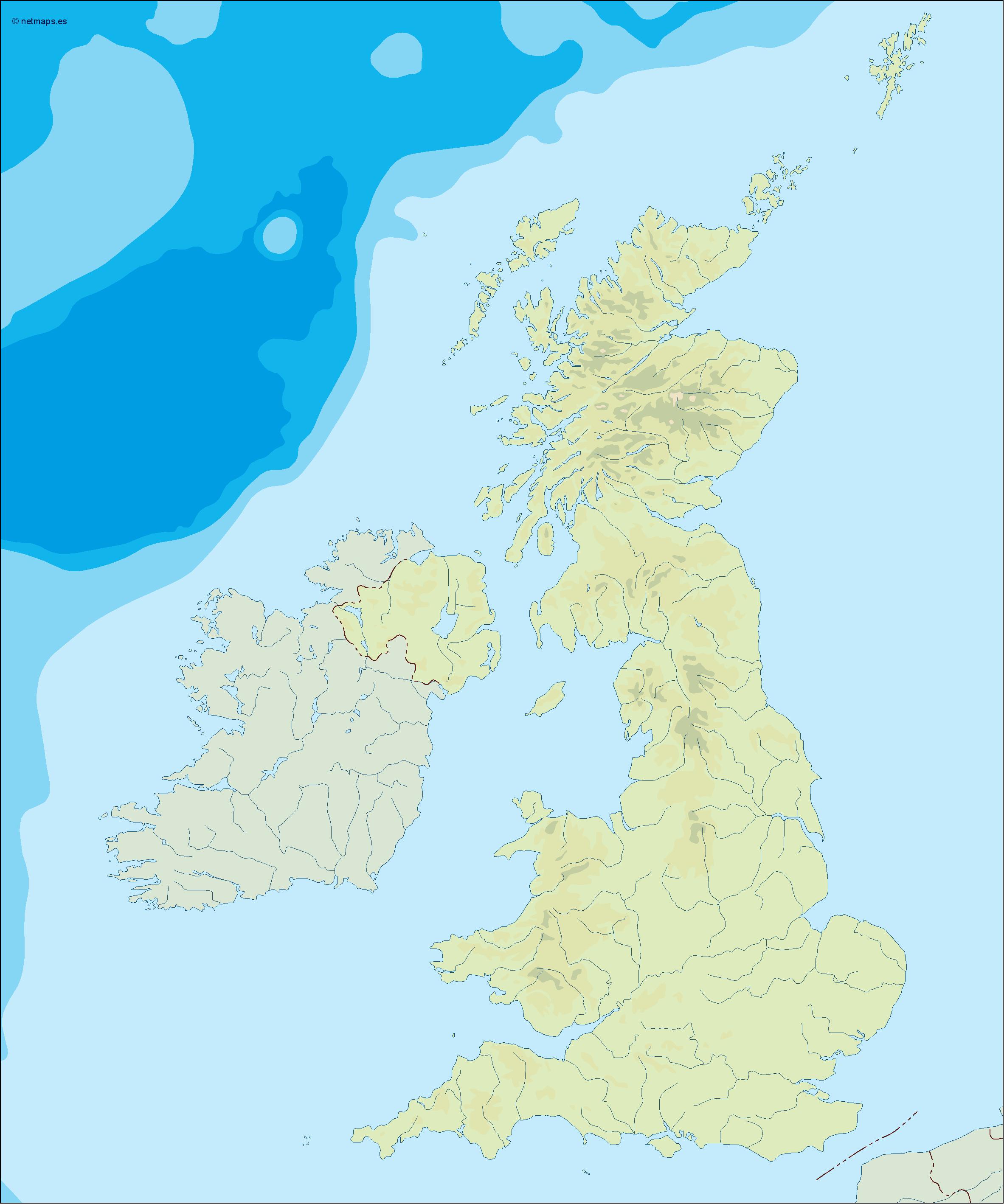 United kingdom illustrator eps map vector
