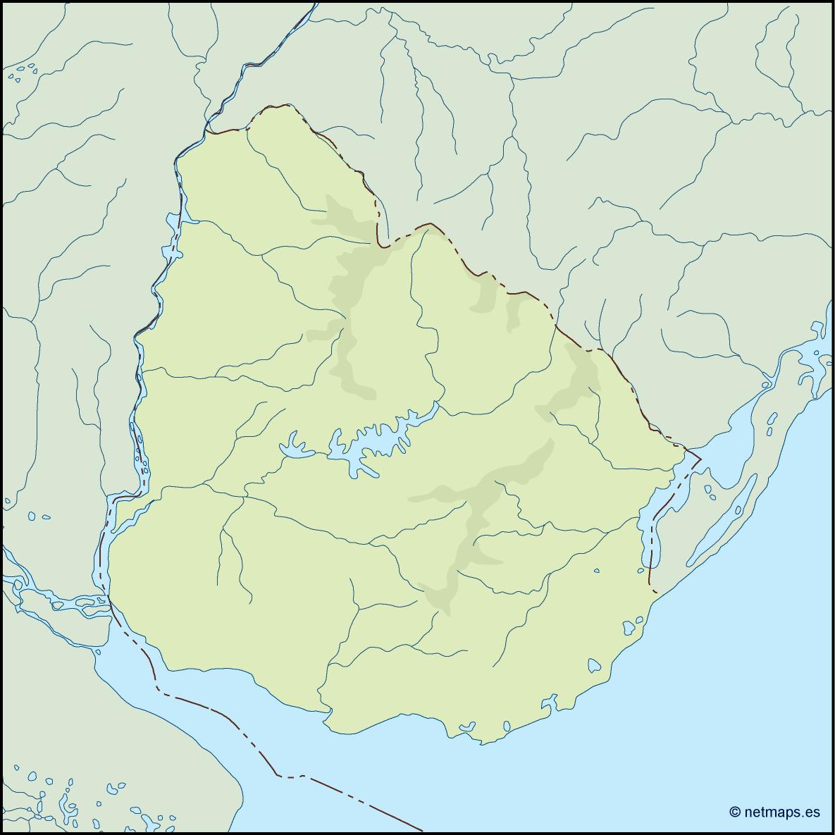 Uruguay illustrator eps map vector