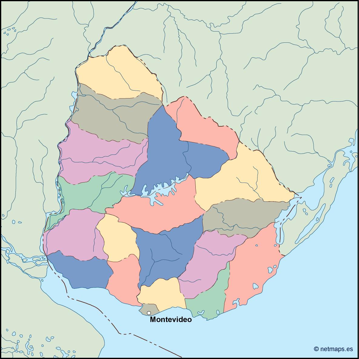 Uruguay eps map vector