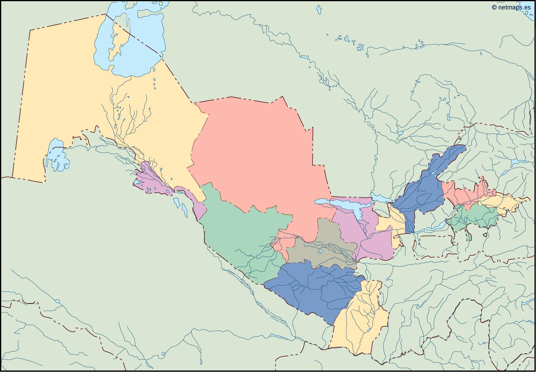 Uzbekistan blind eps map vector