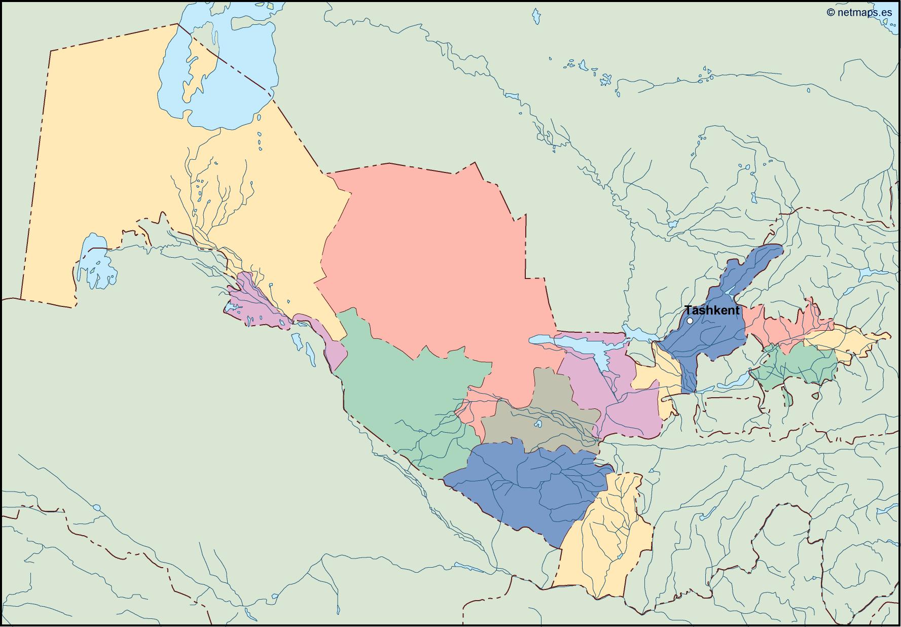 Uzbekistan eps map vector