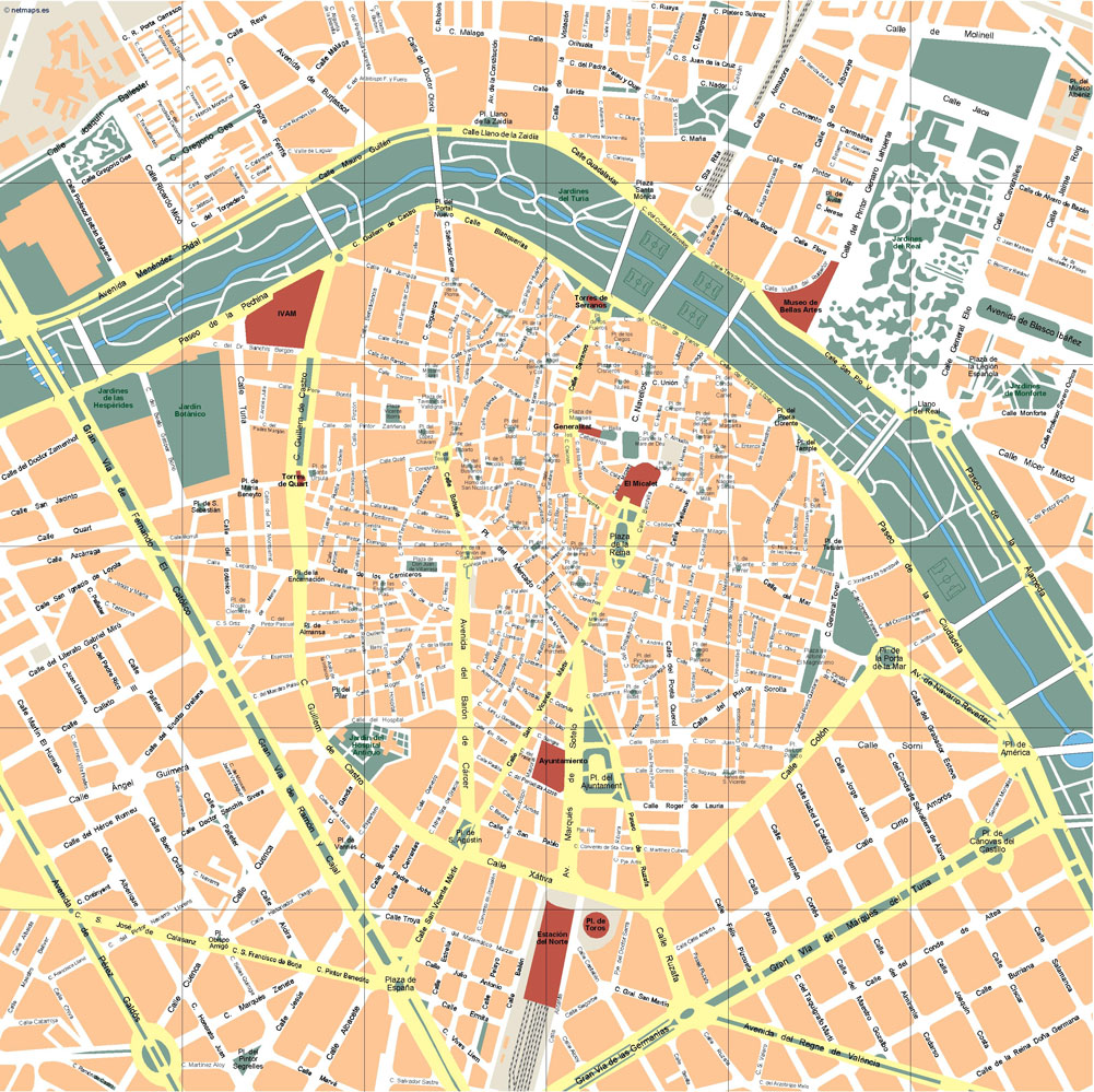 Valencia Illustrator eps map vector