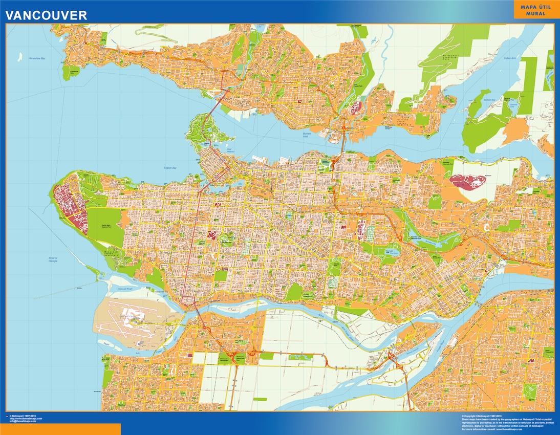 Vancouver eps map vector