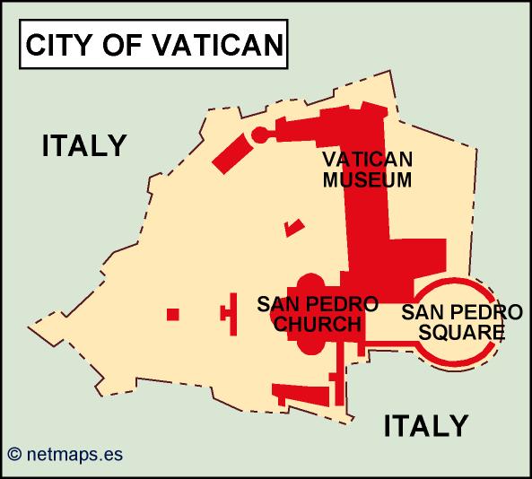 Vatican political eps map vector
