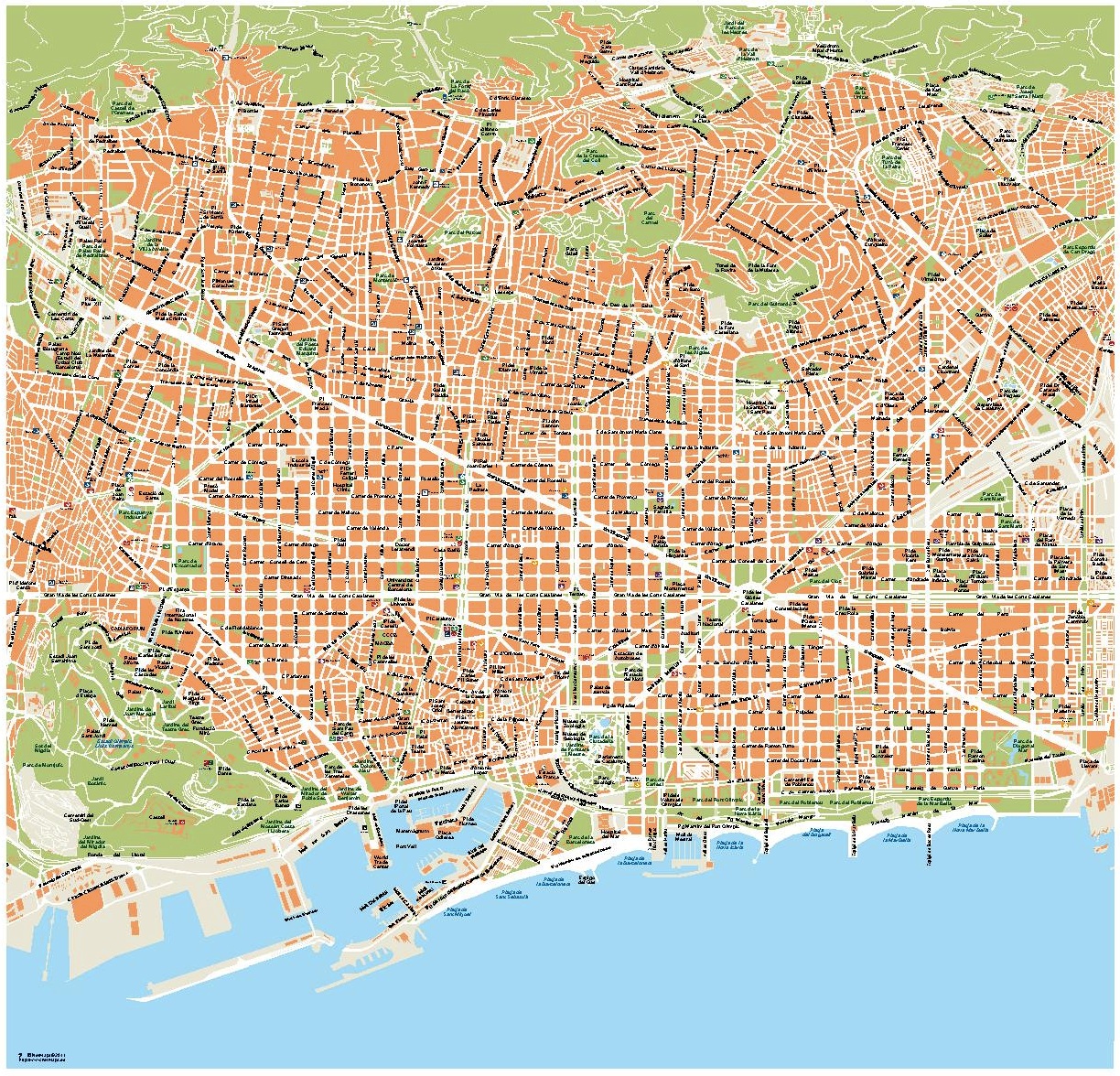Eps map vector Barcelona