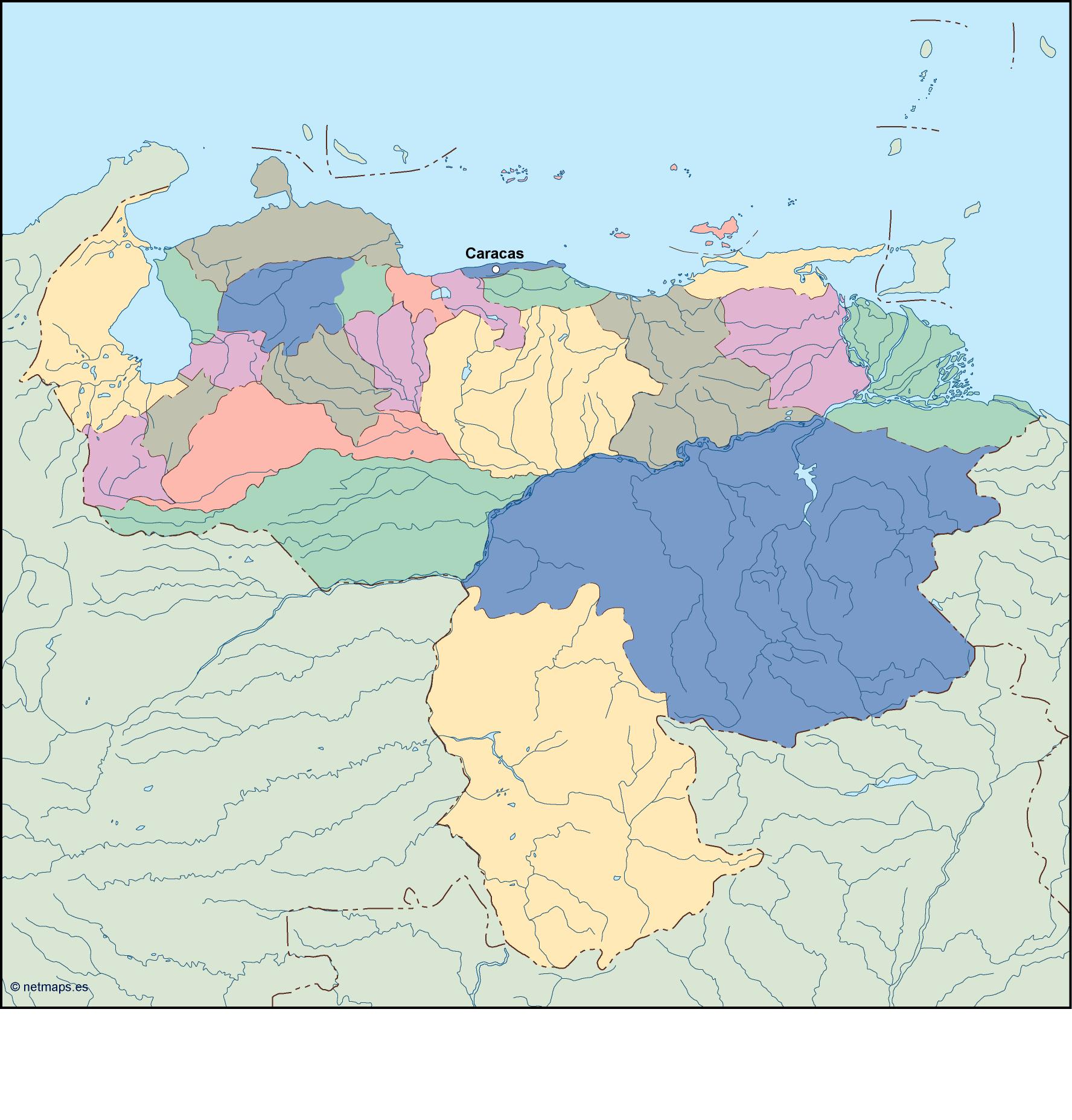 Venezuela eps map vector