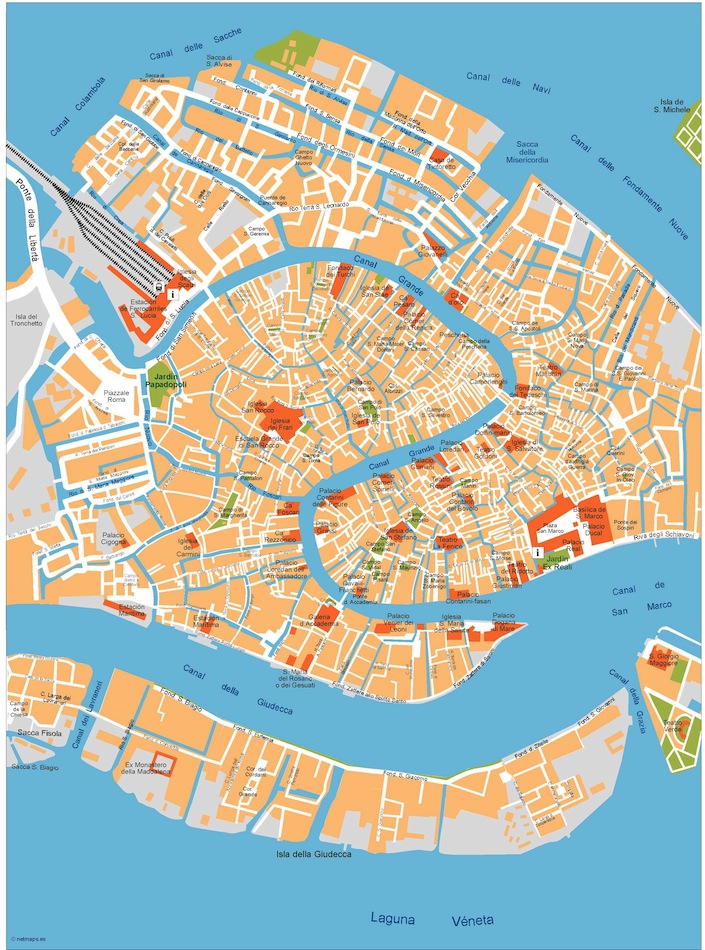 Venice eps illustrator vector map