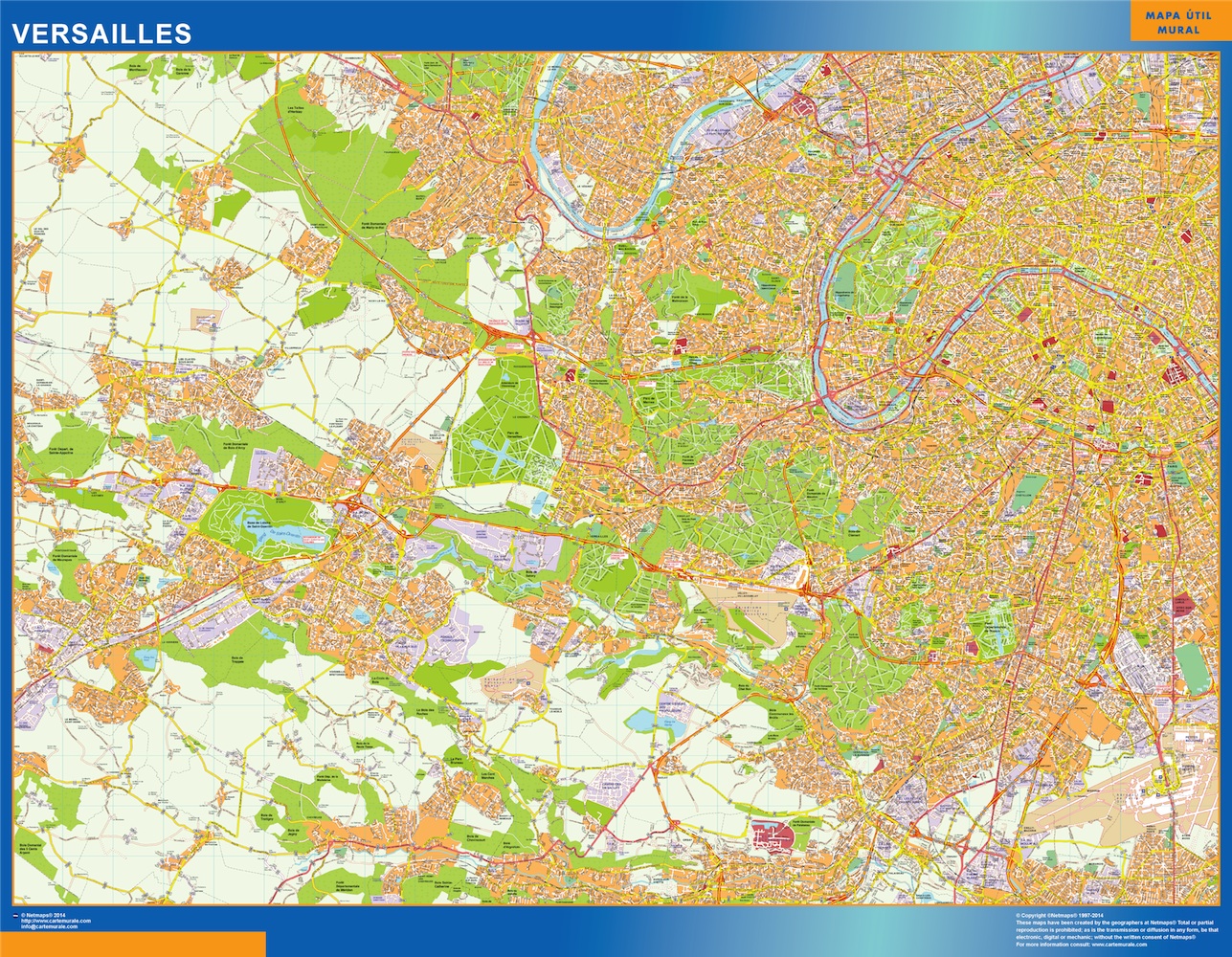 Versailles carte illustrator eps