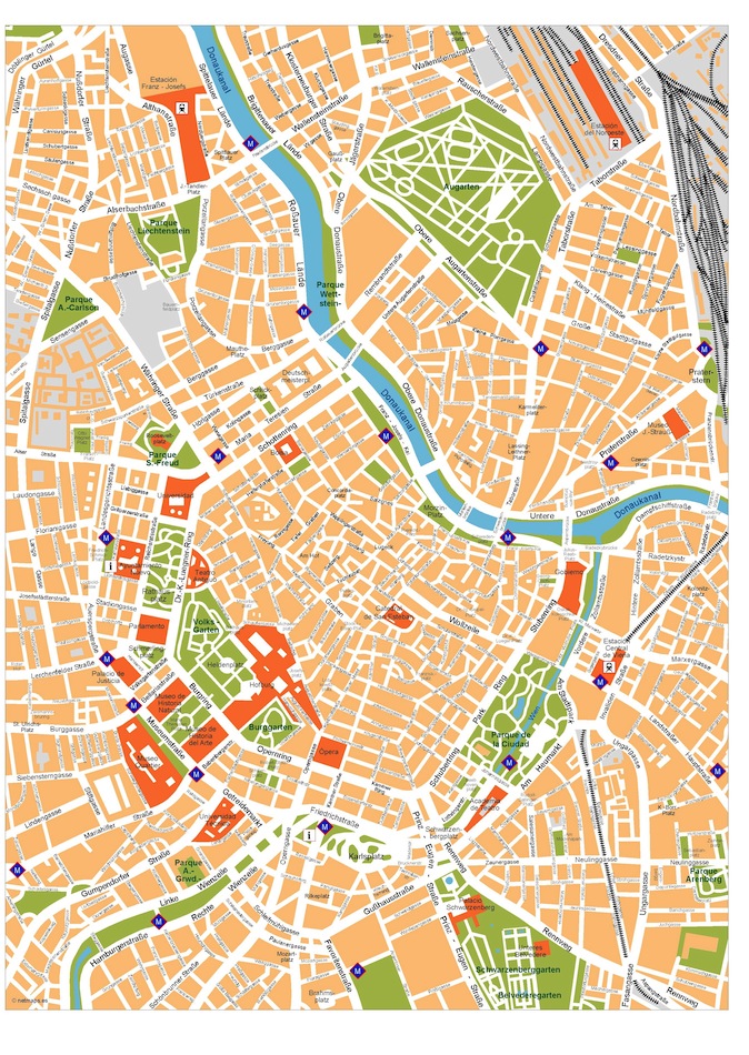 Vienna eps illustrator vector map