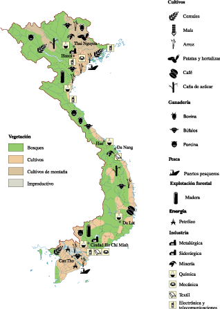 Vietnam Economic eps map vector