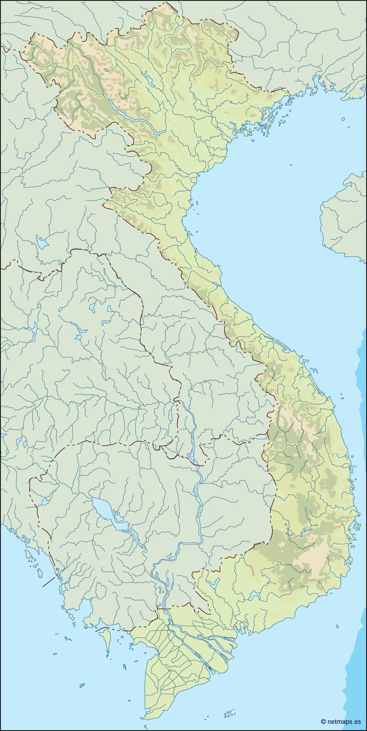 Vietnam illustrator eps map vector