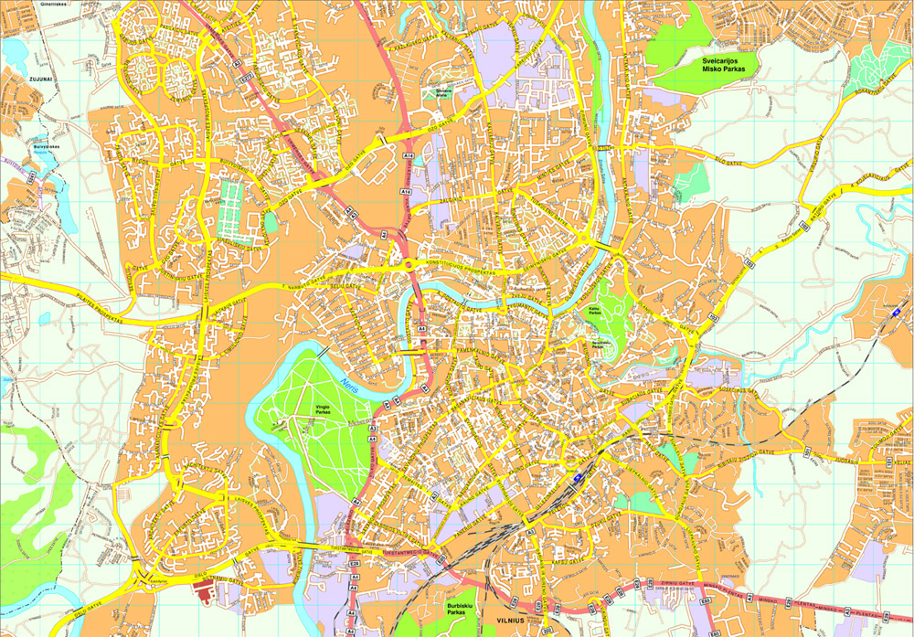 Vilnius eps map vector