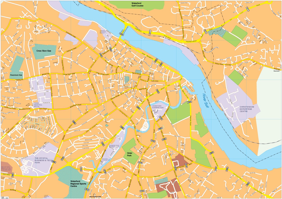 Waterford eps map vector