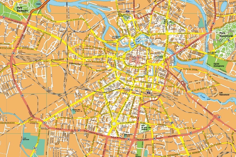 Wroclaw EPS map vector
