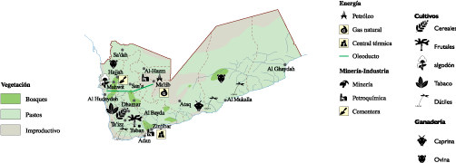 Yemen Economic eps map vector