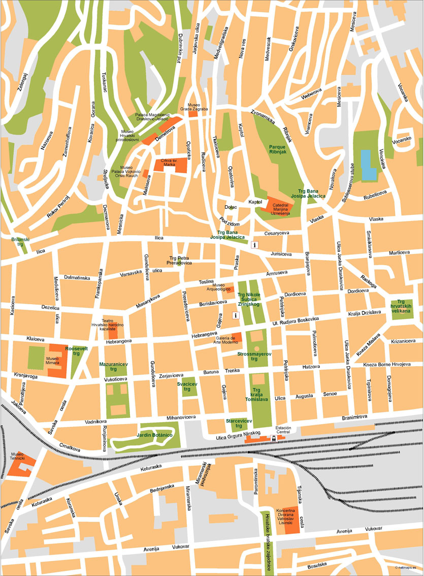 Zagreb Illustrator eps map vector