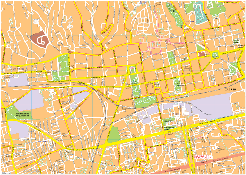 Zagreb Vector EPS map vector