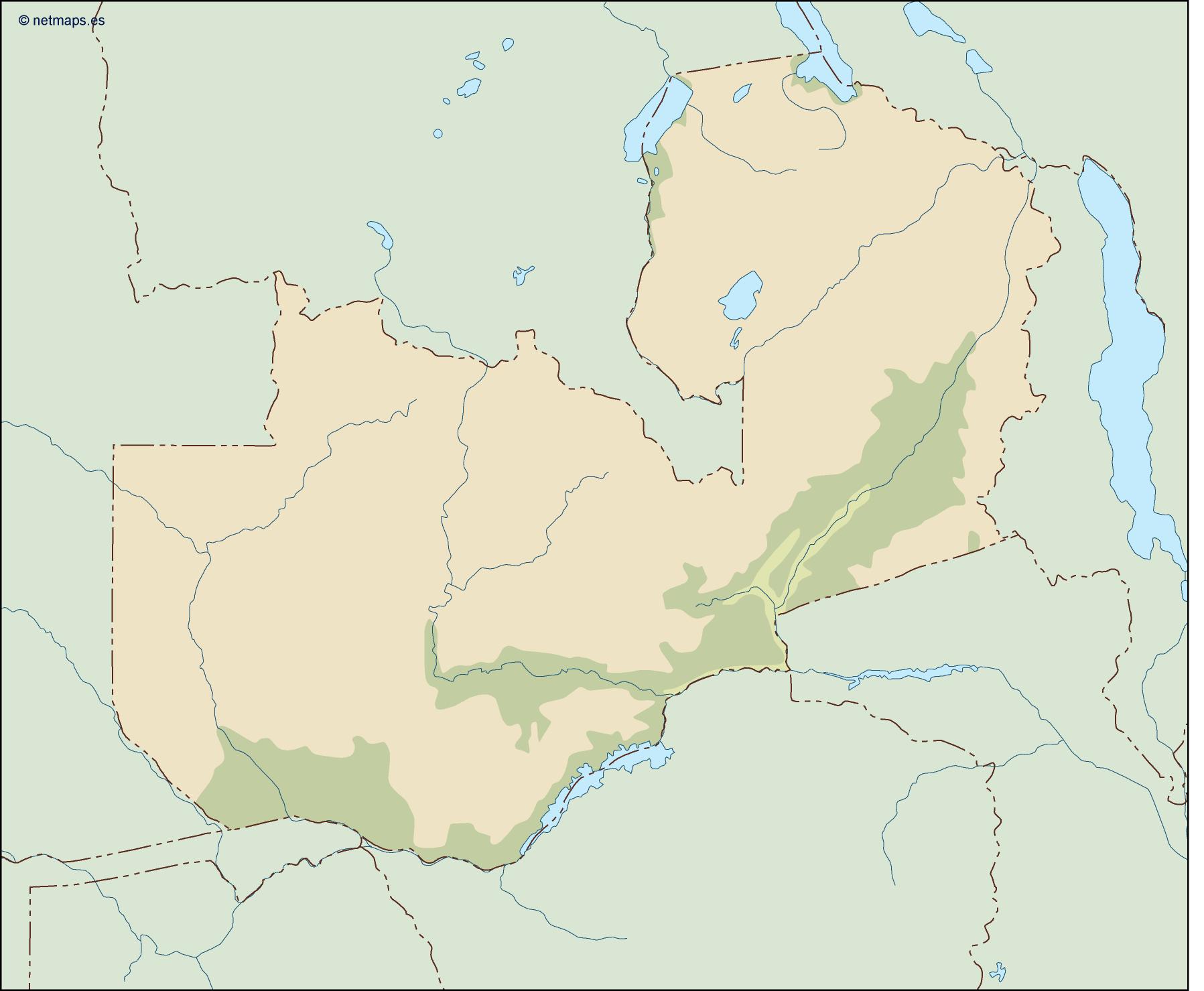 Zambia illustrator eps map vector