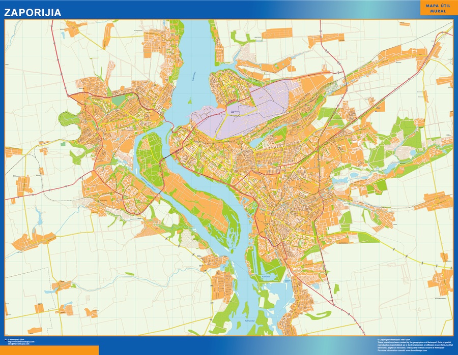 Zaporijia Illustrator eps map vector