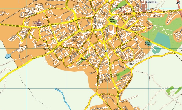 Zielona gora EPS map vector