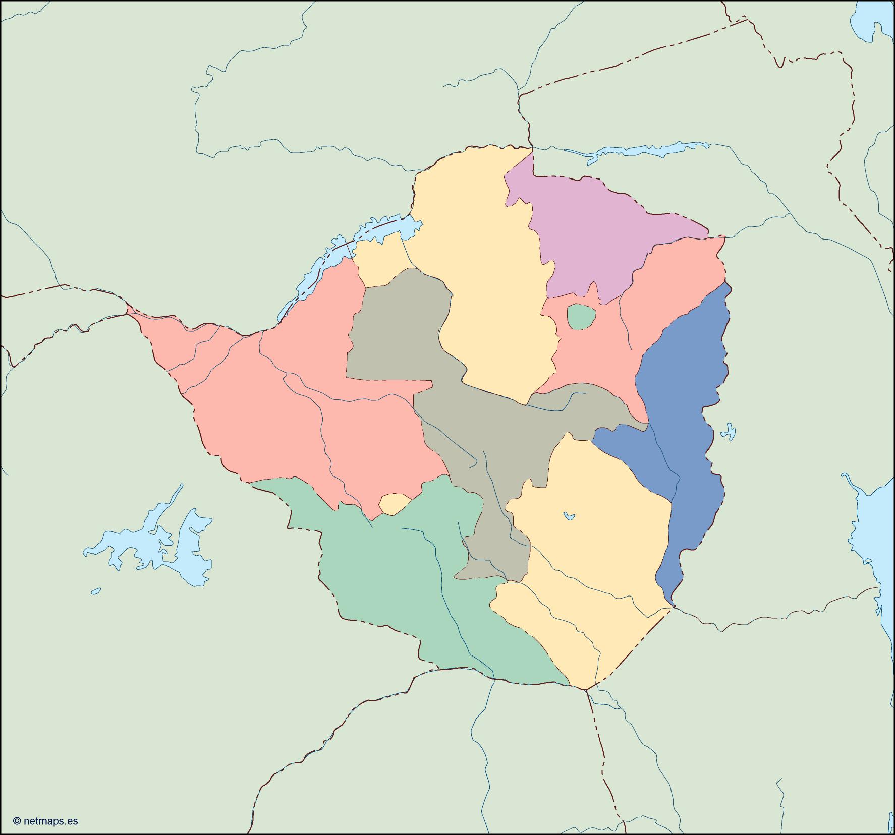 Zimbabwe blind eps map vector